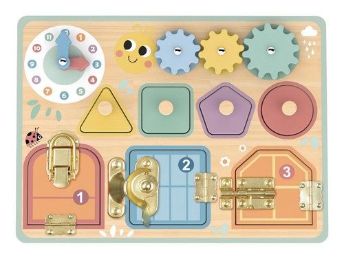Wooden busy board for toddlers - busy,