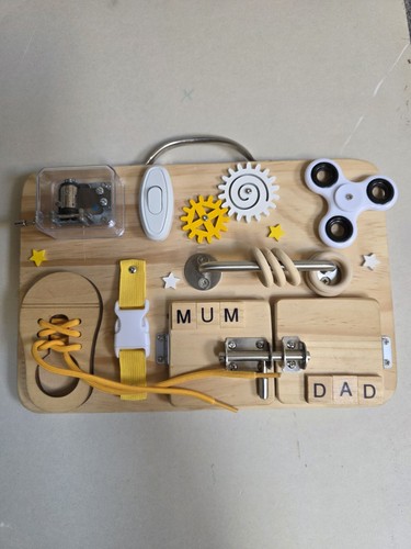 Busy board for toddlers wooden - busy,