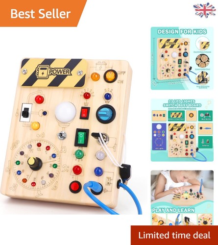 Toddler friendly wooden busy - wooden,