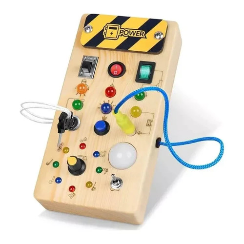 Montessori busy board led - montessori, w/